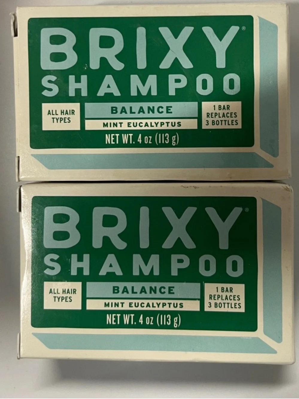 BRIXY Shampoo Bar - Mint Eucalyptus (2-Pack)